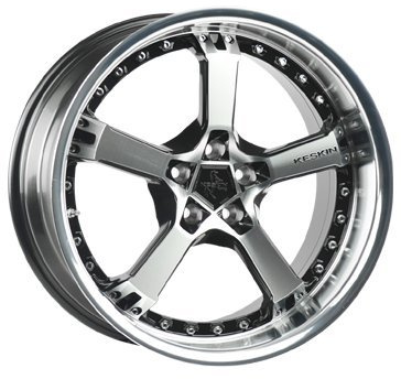 KESKIN KT10 MATT BLACK FRONT POLISH STEEL LIP 8,5x18 ET30 5.00x112.00 Hub Hole 72.60 mm - Alu felgen