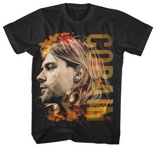Kurt Cobain Coloured Side View T-Shirt Black XL