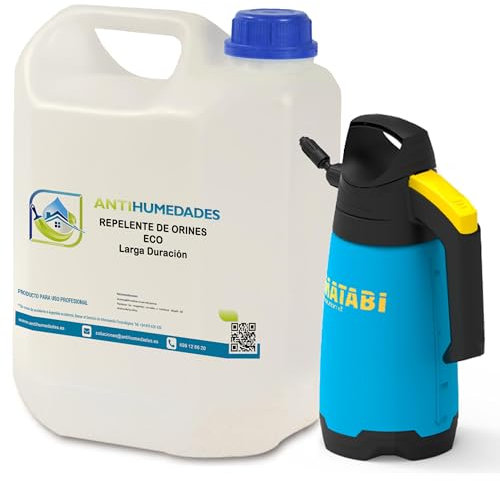 Repelente de Orina ECO larga duración (1L + Pulverizador) - Evita manchas y malos olores de orines de personas y perros en fachadas y suelos