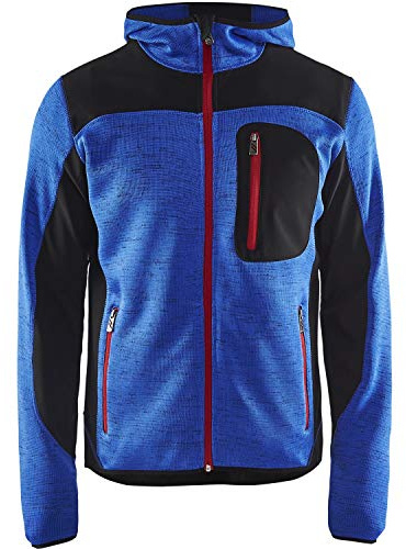 Blakläder Strickjacke mit Softshell-Verstärkungen, 1 Stück, Größe 4XL, kornblau/schwarz, 4930211785994XL
