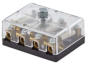 HELLA 8JD 002 294-211 Sicherungsdose - 4-polig - 8A - glasklar - Stecker: Schraubkontakt