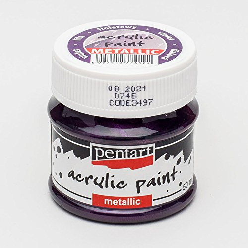 Zita's Creative Acrylfarbe Metallic 50ml - lila. Metallfarbe, Bastelfarbe, Acrylfarbe