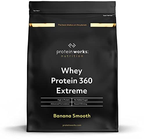 Protein Works - Whey Protein 360 | Premium Whey Shake | Whey Protein Powder Blend | No Added Sugar Protein Shake | 80 Servings | Banana Milkshake | 2.4kg