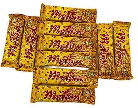 10 X 40g MR TOM PEANUT BRITTLE BAR - Roasted Peanut in Caramel Bars Fresh Stock