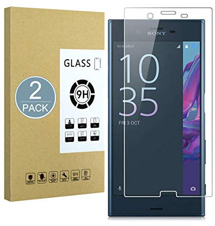 E-Hamii [2 Stück Gehärtetes Glas,Kompatibel mit Sony Xperia XZ,9H Displayschutzfolie[Kratzfest,Hochauflösend,Blasenfrei] 2.5D Double Defense Für Sony Xperia XZ