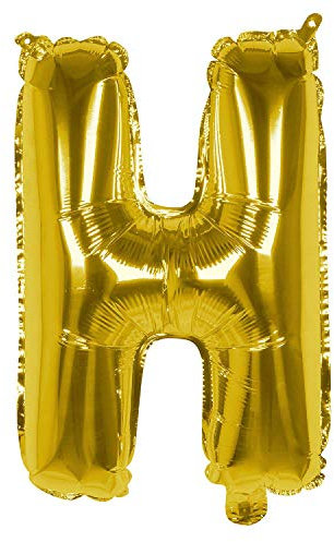 Boland - Folienballon Buchstabe, Größe 36 cm, Gold, Buchstabenballon, Ballon, Luft, Helium, Füllung, Geburtstag, Jubiläum, Jubiläumsjahr, Lebensjahr, Überraschungsparty, Kindergeburtstag
