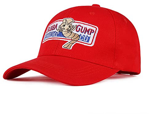 Bubba Gump Hat Cosplay Baseball Cap, Rot/Ausflug, einfarbig (Getaway Solids), Einheitsgröße