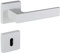 Gedotec Türklinke Aluminium Türbeschlag weiß Türgriff Zimmertür - PUSH 1317 | Rosetten-Garnitur für Innentüren | BB - Buntbart | Türdrücker weiss matt | 1 Set - Drückergarnitur eckig mit Schrauben
