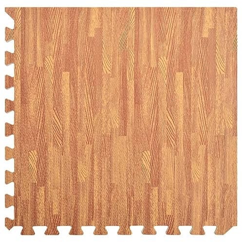 vidaXL 12x Puzzle Bodenmatte Holzoptik Schutzmatten Puzzlematten Bodenschutzmatten Sportmatten Unterlegmatten Fitnessmatte 4,32㎡ Eva-Schaum