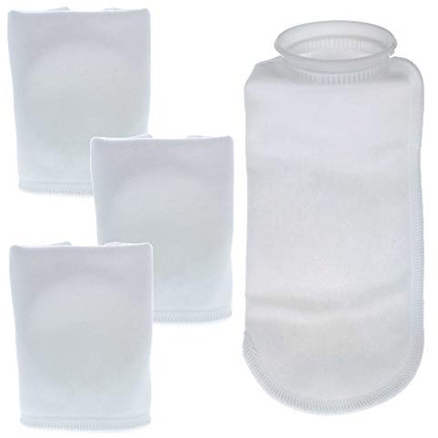 Master Pet Supply Filtersocken für Aquarien, 200 Mikrometer, 10,2 cm Ring, 35,6 cm lang, Filtrationsbeutel für Süßwasser, Salzwasser-Aquarien, Fischteiche, Riffe, Sump, Überlauf, 4 Stück