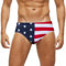 Arcweg Maillot de Bain Homme Slip Doublure avec Rembourré Souple Amovible Cordon de Serrage Réglable Confortable Drapeau National L(EU)