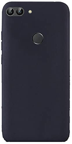 compatibile per HUAWEI P SMART FIG-LX1 FIG-L21 / ENJOY 7S (5.65) Custodia COVER case soft matte GEL SILICONE protezione flessibile MORBIDA TPU (Black)