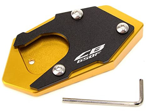 Passend Für Honda CBR650F CB650F CB CBR 650F 2014-2018 Aluminium Motorrad Seitenständer Pad Erweiterung Platte Ständerverlängerung Schuh FüR MotorradstäNder (Farbe : CB650F Gold)