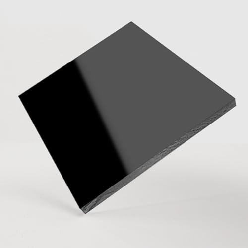 Acrylglas PMMA GS Schwarz glänzend Zuschnitt nach Maß Scheibe Größe Wählbar (10 mm, 100 x 100 mm)