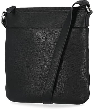 Timberland Damen Umhängetasche aus Leder, Schwarz