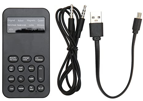 Changeur de Voix Portable, Mini-disguiseur de Voix Portable avec 8 Effets Sonores et Changements de Son Microphone Changeur de Voix pour Les Appels Téléphoniques