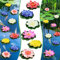 EMAGEREN Fleurs Flottantes Lot de 6 Nénuphar Artificiel Lotus NymphéAs Artificiels Ornement Flottant Fleur de Lotus Mousse Flottante Plantes pour piscines, Aquariums, scènes de ruisseau, 6 Couleurs