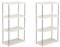 Youyijia 2PCS 4 Tier Plastic Shelving Units 80.5x41x22cm Storage Shelf Modern Standing Storage Rack for Kitchen Living Room Bathroom
