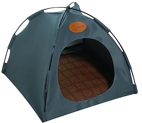 Faltbares Outdoor-Zelt für Haustiere, Tragbare Zelt für Katzen, Katzenzelt für den Außenbereich, Katzenzelt Outdoor, Atmungsaktiv Faltbarer Haustier-Zelt, Geschenk für Katzenliebhaber (Grau)