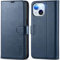 TUCCH Wallet Case for iPhone 15 (6.1) 2023, Magnetic PU Leather Case with RFID Blocking Card Slots Kickstand[Shockproof TPU], Protective Book Flip Folio Cover Compatible with iPhone 15, Dark Blue