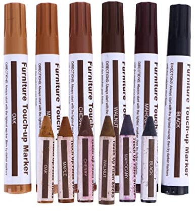 DOITOOL 12 1 Floor Repair Kit Touch up Marker Wooden Furniture Maker Furniture Scratch Pen Furniture Touch-up Pen Hair Color Touch-up Stick Fill Paint Pen Paint Shedding Wood Grain
