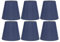 Kleiner Lampenschirm, 6 Stück, Lampenschirme Zum Aufstecken, Lampenschirme Für Kronleuchter, Lampenschirme, Lampenschirme, Kleine Lampenschirme Für Tischlampen(Dunkelblau)