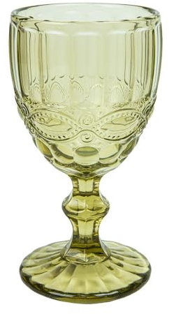 Lot de 6 verres à vin 'Vintage' 260 ml Ø8 x 15,5 cm vert verre