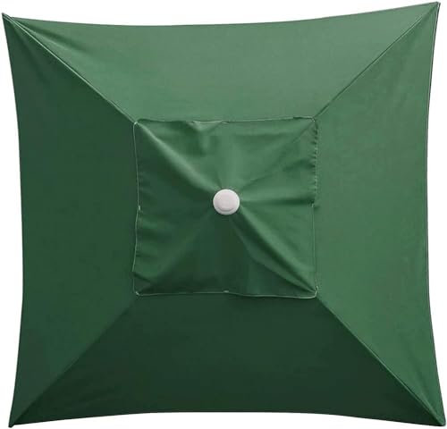 RRHCW Tissu De Rechange,Auvent Carré De Rechange pour Parasol De Terrasse,Toile Parasol 2x2 M, Abri De Terrasse, Housse Déporté pour Jardin, Plage, Pelouse-Green