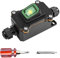 Interruptor en línea impermeable IP65 con luz indicadora roja, 12V 20 A, DPST de 4 pines, control de encendido/apagado de doble posición