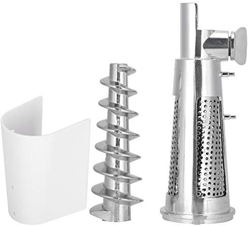 Entsafter Aufsatz für Fleischwolf, Entsafter Schraubenwelle Sieb und Passieraufsatz Aluminiumlegierung Fleischwolf Ersatzteile, für 5# Tomaten Entsafter Mixer Zubehör