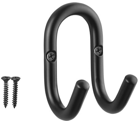 SOTECH Garderobenhaken FARA 88 x 51 mm Stahl Schwarz Kleiderhaken Wandgarderobe Jackenhaken Aufhänger