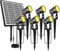 Totofac Solarlampen für Garten, wasserdichtes Solarlicht für Außengebrauch mit Bodenspitze, 4 Helligkeitsstufen, LED, Warm White, Solargartenlicht für Garten, Sträucher und Treppen, Pack von 6