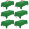 6 Packung Grün Polyester Tischdecken,153 x 260 cm rechteckige Tischdecke, waschbar und wiederverwendbar, Flecken- und knitterfest, für Hochzeit, Party, Bankett, Camping, Restaurant, Dekoration