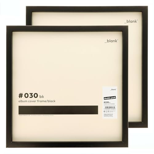 _blank #030bk Double Pack | Schallplatten Cover Rahmen | für 12' Schallplatten | Alben einfach und schnell austauschbar | schwarz