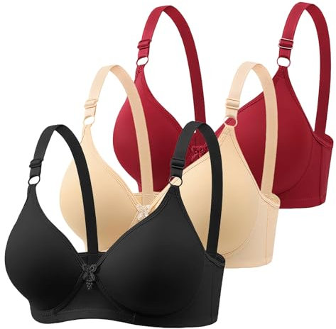 CSWH 3er-Pack Damen Push Up BH - Große Größen, Atmungsaktiver Komfort, Weiche Unterstützung, Bequem und Sicher
