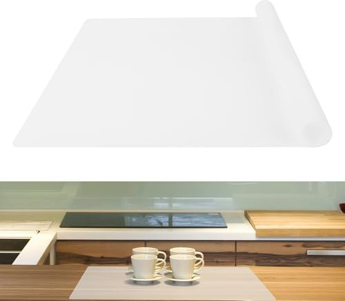 SOSMAR Large Silicone Mats for Worktops 60x40cm, Kitchen Worktop Protector, Silicone Sheet for Resin, Heat Resistant, Non-Slip, Waterproof, Craft Painting Mat, Translucent