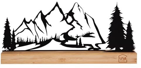 UNUS Aufsteller Silhouette Berge schwarz