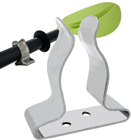 Boat Hook Holder Clips - Stainless Steel Spring Clamps | U Clip Spring Terry Clips | Spring Clamp Holder for Boat Hooks, Paddles, Fishing Rods, Harpoons, Brooms, Mop Handles, Tools, Pipes