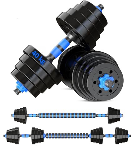 Reformor Kurzhanteln Verstellbar - Hantel Set, Dumbbell Set mit Schraubverschlüssen, Langhantel & Gewichten, Multifunktionell Hanteln set