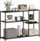 HOMCOM Console Meuble, Table Console, Console entrée étroite à 4 Niveaux Style Industriel, Cadre en Acier, Table d'entrée Salon Couloir, 110 x 30 x 75 cm, Noir