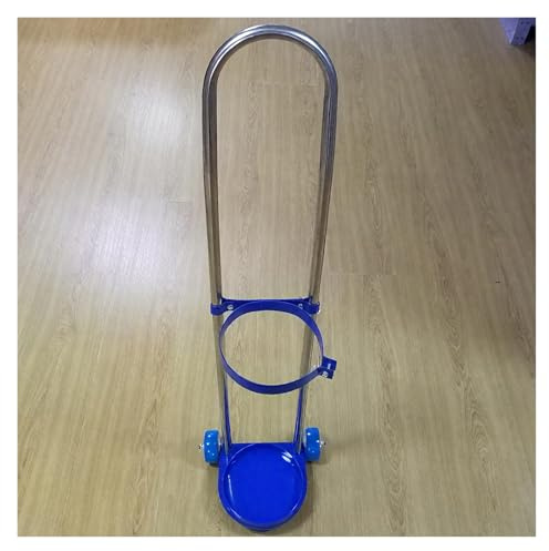 Support de Cylindre gaz Chariot Porte-Bouteille D'azote Amovible, Support De Bouteille D'oxygène en Acier Robuste avec Anneau Fixe, pour Usage Domestique Hospitalier(H 87cm/34.3in)