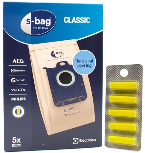 PakTrade 5 Staubsaugerbeutel + 5 Duft kompatibel mit AEG VX7-2-IW-S - 90040100700, VX7-2-OKOX - 90025841100, VX7-2-OKOX - 90040100500 | 5 Beutel, Lufterfrischer, Zubehör, Ersatzteile