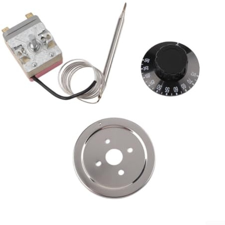 NEIQIUWING Thermostat mit Kapillarrohr für Wasserboiler, Fritteusen & Elektrogrills, einstellbar(0-250℃)