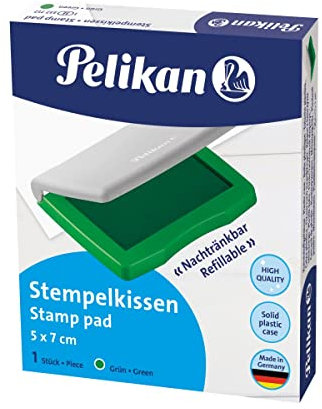 Pelikan Kunststoffstempelkissen 3E, 5 x 7 cm, 1 Set, grün