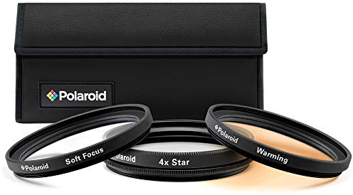 Polaroid Optics 3 Piece Special Effect Filter Kit Includes Soft Focus, 4 point Star Effect, 72 mm
