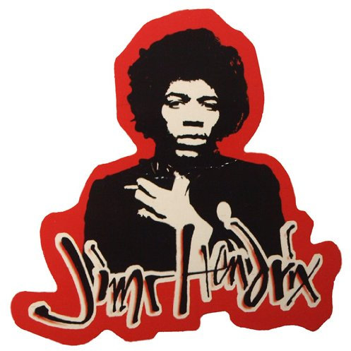 JIMI HENDRIX Aufkleber SMOKING Sticker 9 x 9,5 cm