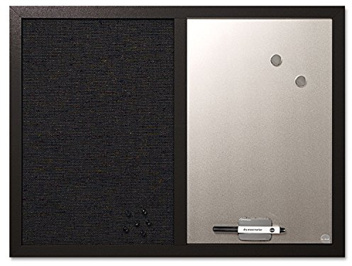 BI-Silque Dry-Erase Combination Board, 18x24, Black (BVCMX04433168)