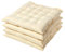 Homescapes 4er Set Stuhlkissen 40x40 cm Creme – Sitzkissen Outdoor/Indoor mit Baumwollbezug, Sitzpolster waschbar und Oeko-TEX-Zertifiziert für Esszimmer-, Küchen- & Gartenstühle