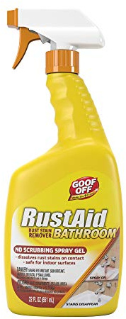 Goof Off RustAid Bathroom Rust Stain Remover – 22 oz. Spray Bottle (ESX20005)