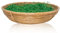 Fair Trade Korbwaren Handgefertigtes Osternest aus Cane Grass (Pfahlrohr) – Natürlicher Osterkorb mit grünem Ostergras (30 cm)